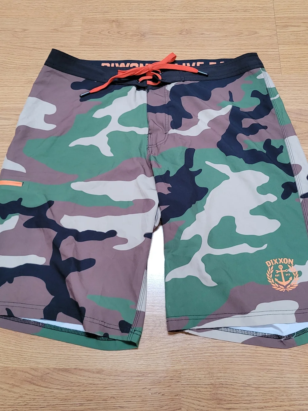 DIXXON Men’s Camouflage Swim Board Shorts